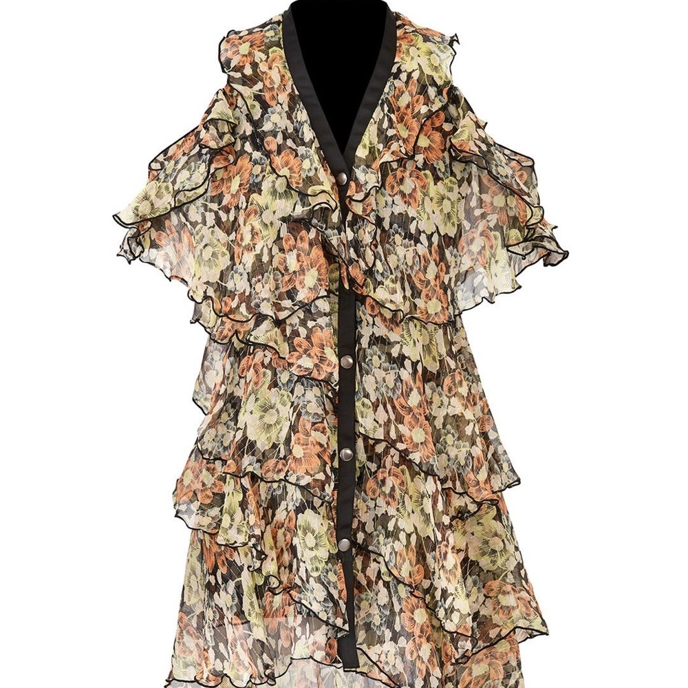 The Kooples Ruffle Floral Dress - Picture 3 of 6